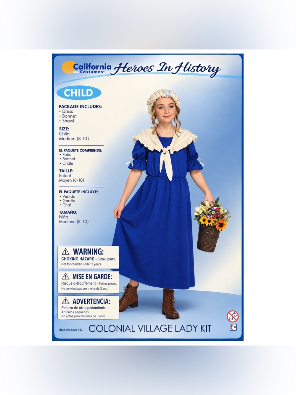 California Costumes Colonial Village Lady Kids Costume